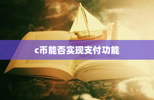 c币能否实现支付功能