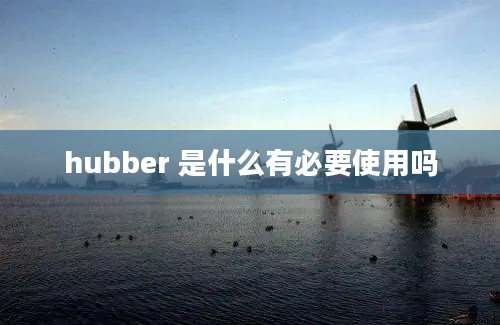 hubber 是什么有必要使用吗