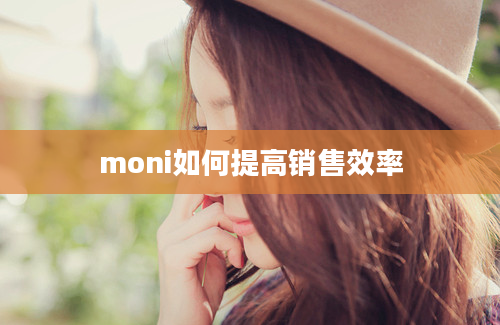 moni如何提高销售效率