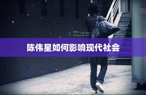 陈伟星如何影响现代社会