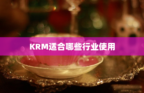 KRM适合哪些行业使用