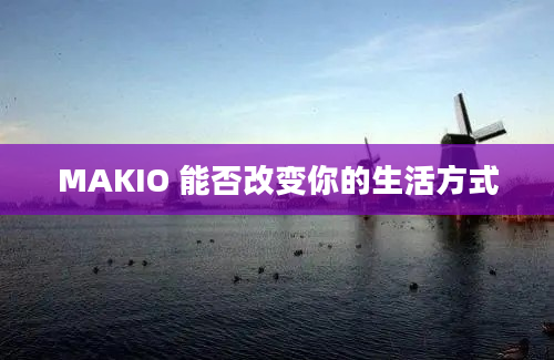 MAKIO 能否改变你的生活方式