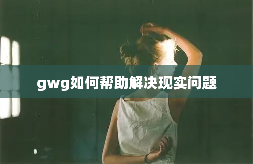 gwg如何帮助解决现实问题