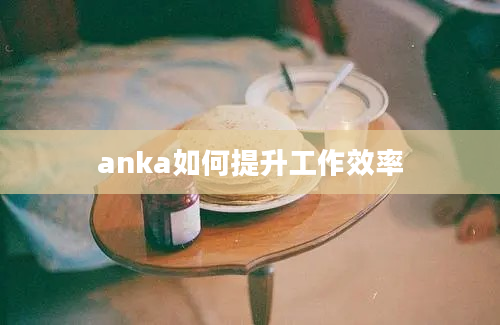 anka如何提升工作效率