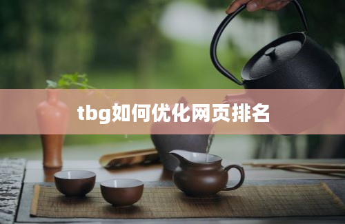 tbg如何优化网页排名