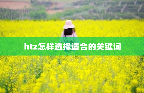 htz怎样选择适合的关键词