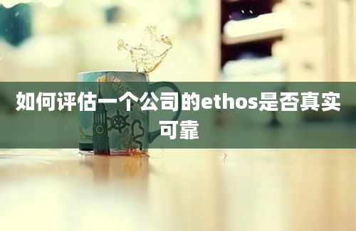 如何评估一个公司的ethos是否真实可靠