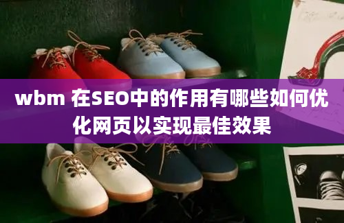 wbm 在SEO中的作用有哪些如何优化网页以实现最佳效果