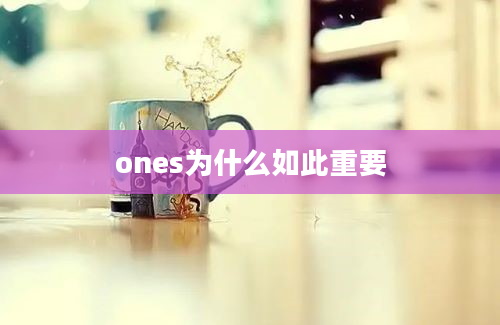 ones为什么如此重要