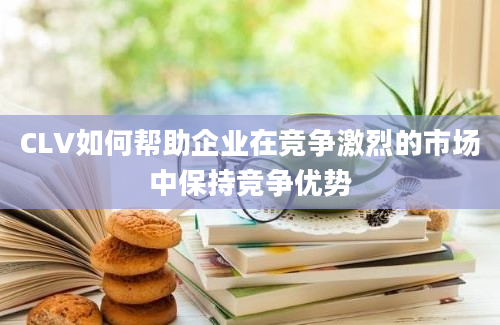 CLV如何帮助企业在竞争激烈的市场中保持竞争优势