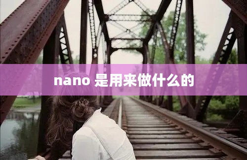 nano 是用来做什么的