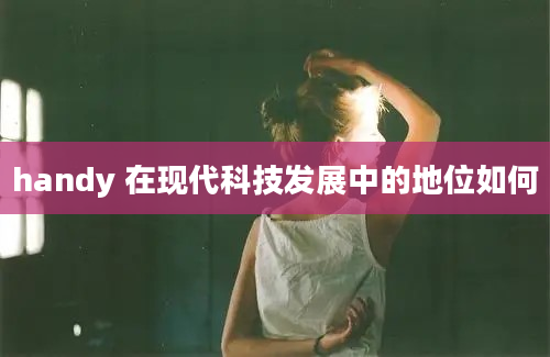 handy 在现代科技发展中的地位如何