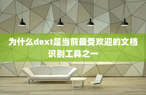 为什么dext是当前最受欢迎的文档识别工具之一