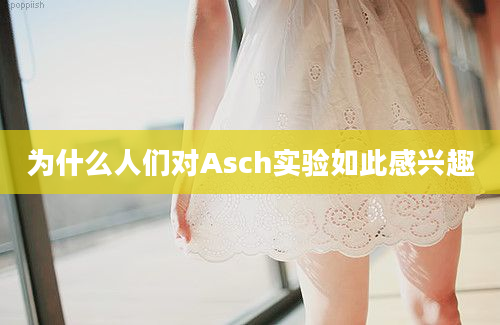 为什么人们对Asch实验如此感兴趣