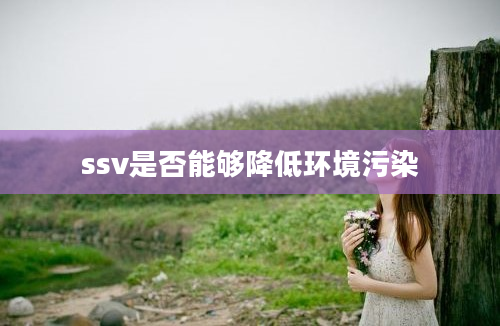 ssv是否能够降低环境污染