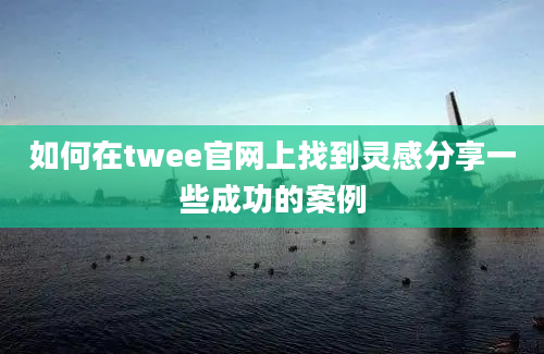 如何在twee官网上找到灵感分享一些成功的案例