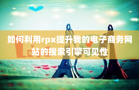 如何利用rpx提升我的电子商务网站的搜索引擎可见性