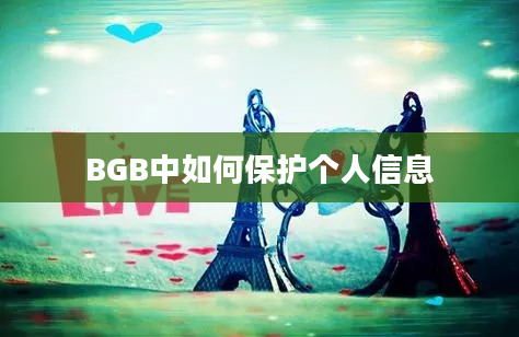 BGB中如何保护个人信息