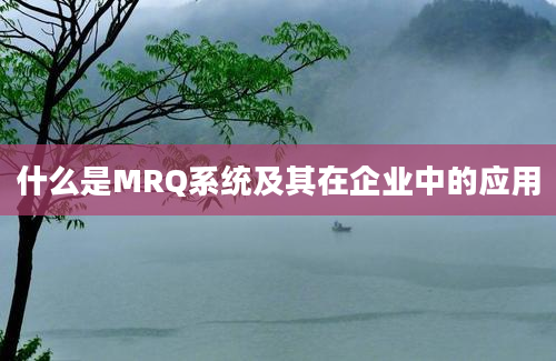 什么是MRQ系统及其在企业中的应用