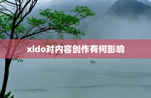 xido对内容创作有何影响