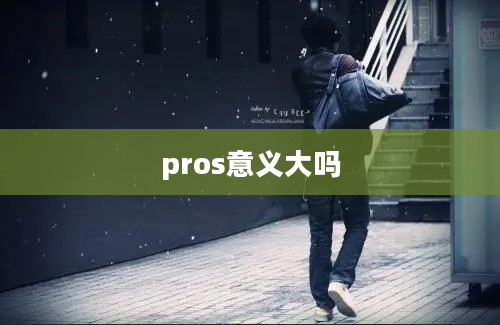 pros意义大吗