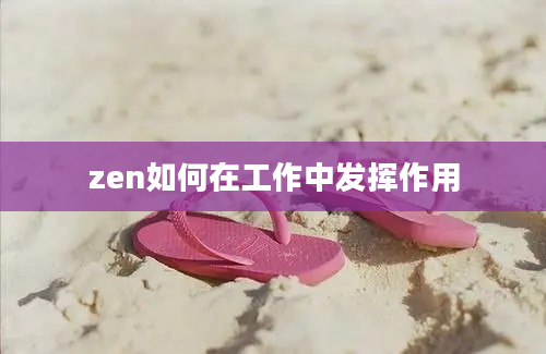 zen如何在工作中发挥作用