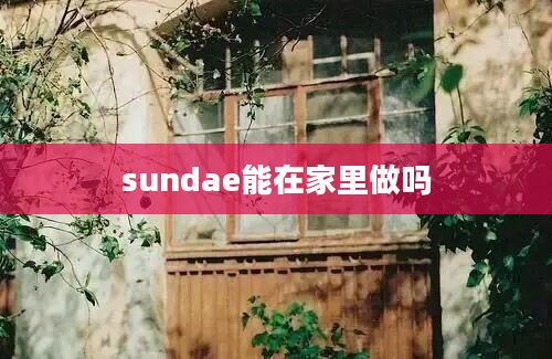 sundae能在家里做吗