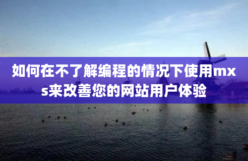 如何在不了解编程的情况下使用mxs来改善您的网站用户体验