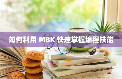 如何利用 MBK 快速掌握编程技能