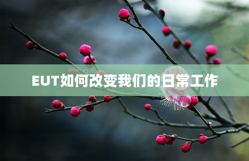 EUT如何改变我们的日常工作