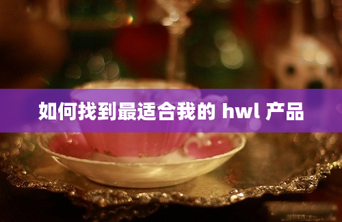 如何找到最适合我的 hwl 产品