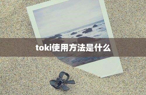 toki使用方法是什么