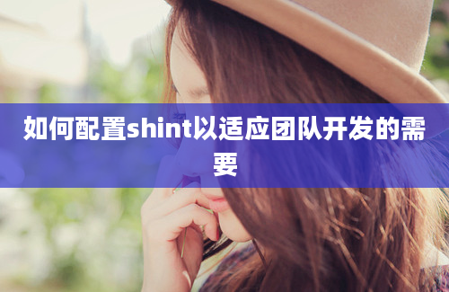 如何配置shint以适应团队开发的需要