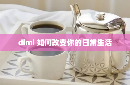 dimi 如何改变你的日常生活