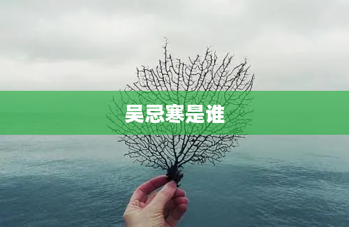 吴忌寒是谁