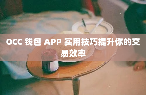 OCC 钱包 APP 实用技巧提升你的交易效率