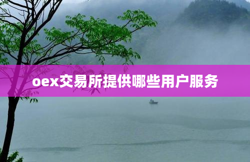 oex交易所提供哪些用户服务