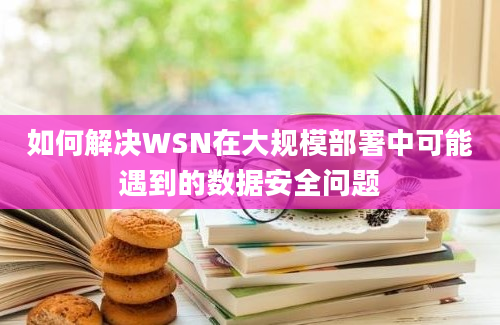 如何解决WSN在大规模部署中可能遇到的数据安全问题