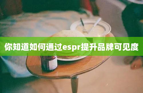 你知道如何通过espr提升品牌可见度