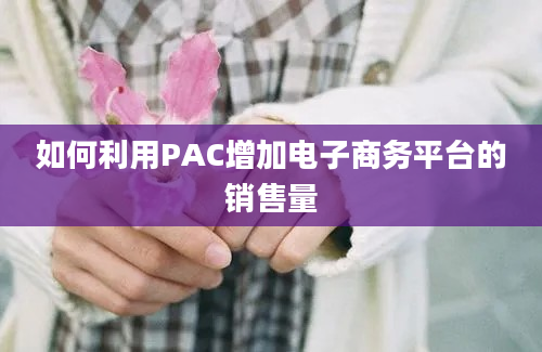 如何利用PAC增加电子商务平台的销售量