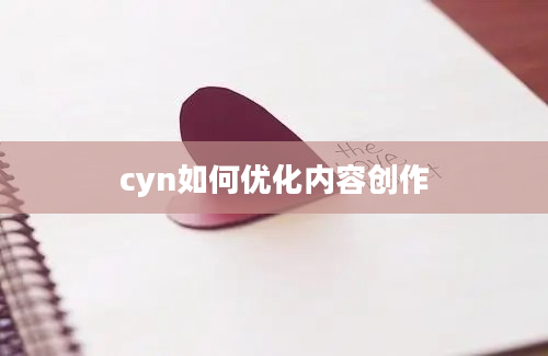 cyn如何优化内容创作