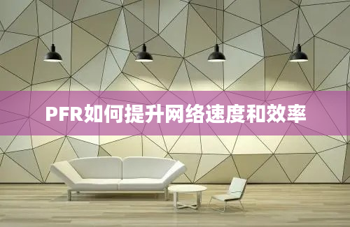 PFR如何提升网络速度和效率