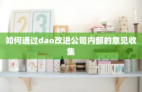 如何通过dao改进公司内部的意见收集