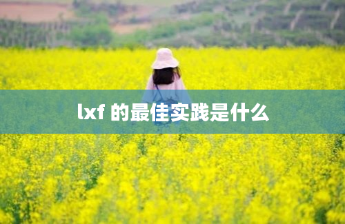 lxf 的最佳实践是什么