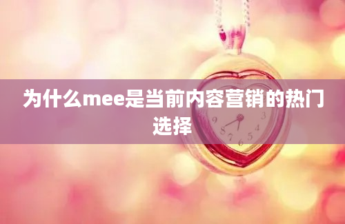 为什么mee是当前内容营销的热门选择