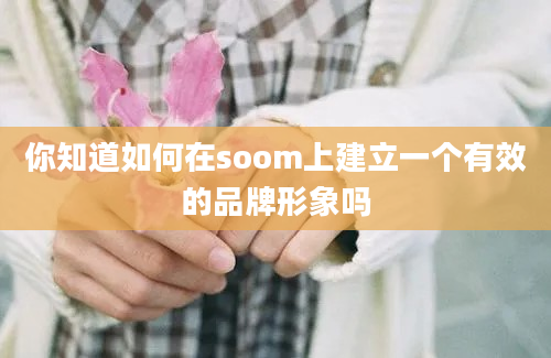 你知道如何在soom上建立一个有效的品牌形象吗