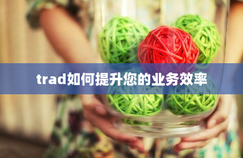 trad如何提升您的业务效率