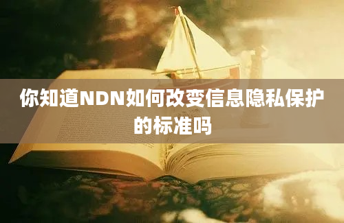 你知道NDN如何改变信息隐私保护的标准吗