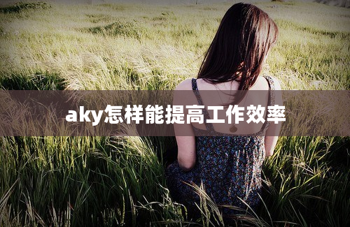 aky怎样能提高工作效率