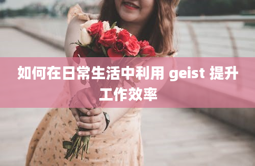 如何在日常生活中利用 geist 提升工作效率